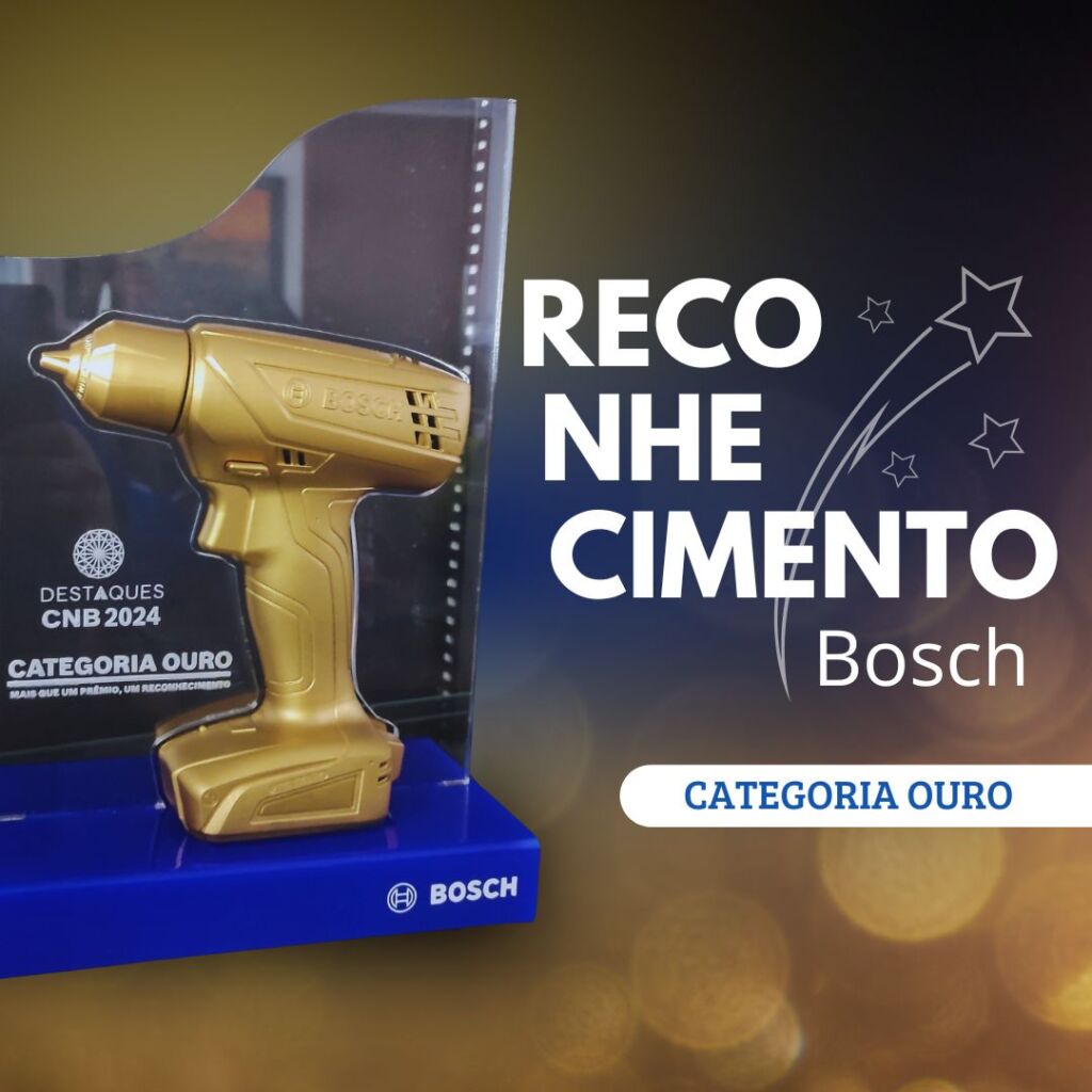 trofeu de reconhecimento bosch categoria ouro